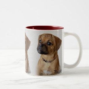 Puggle älskaregåvor Två-Tonad mugg