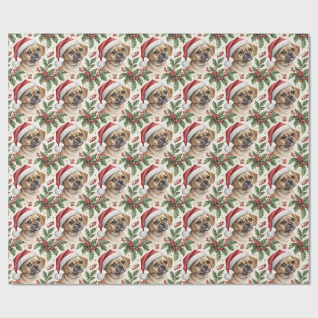 Puggle Christmas Wrapping Paper Presentpapper (Platt)