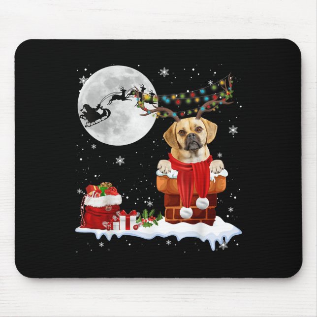 Puggle Dog Chimney Ugly Christmas Lights Xmas Paja Musmatta (Framsidan)