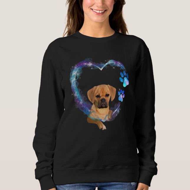 Puggle Dog in Heart T Shirt (Framsida)