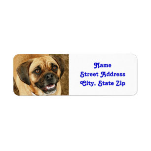 Puggle etiketter returadress etikett