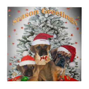 Puggle god jul belägger med tegel kakelplatta