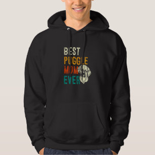 Puggle Grafisk För Kvinnor Flickor Mamma Puggle Ma Hoodie