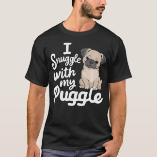 Puggle Hund Ägare Hund Älskare Pug Valp T Shirt
