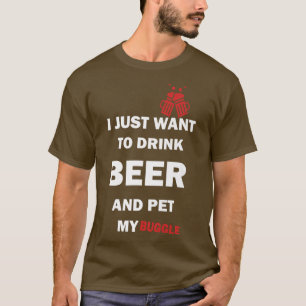 Puggle Hund älskare Beer Tees Rolig hund Mamma Gif T Shirt