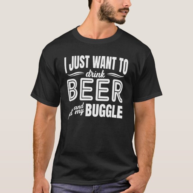 Puggle Hund Beer Tees Hund Mamma T Shirt (Framsida)