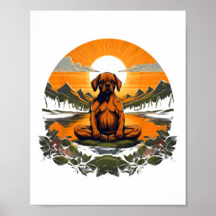 Puggle Hund Meditation Yoga Män Kvinnor Flickor Ba Poster