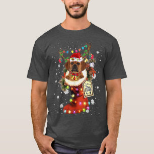 Puggle Julafton Boot jul Sock Winter Snö T Shirt
