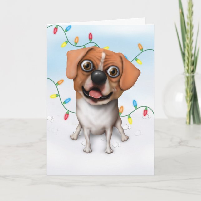 Puggle - julkort helgkort (Framsida)