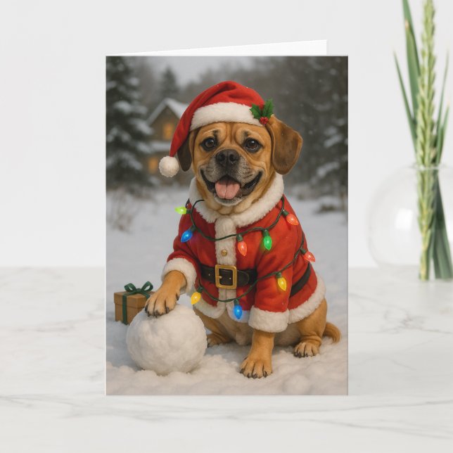Puggle julkort kort (Framsida)