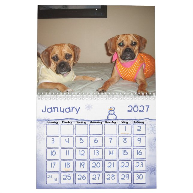 Puggle kalender (Jan 2027)