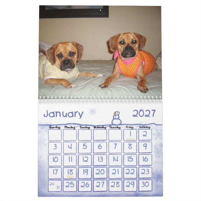 Puggle kalender (Jan 2027)