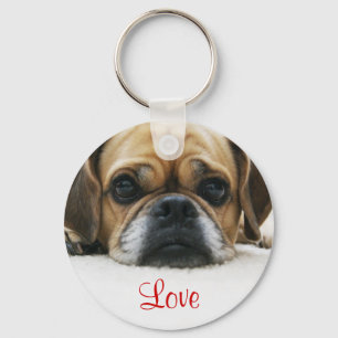 Puggle kärlek Keychain Nyckelring