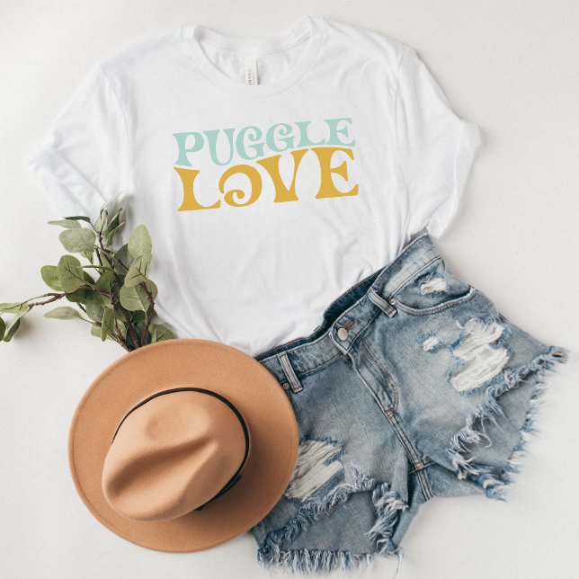 Puggle Kärlek Tshirt T Shirt (Puggle, Dog Lover, Pet Parent, Puggle Mom, Puggle Dad, Puppy Love, Doggy Fashion, Fur Baby, Puggle L)