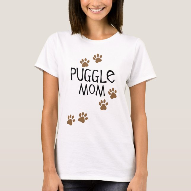 Puggle mamma tee shirt (Framsida)