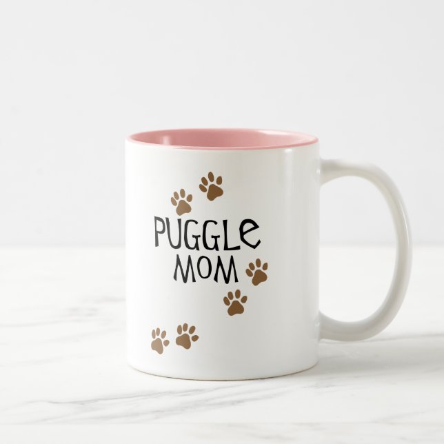 Puggle mamma Två-Tonad mugg (Höger)