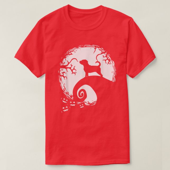 Puggle Måne Halloween T-Shirt (Design framsida)