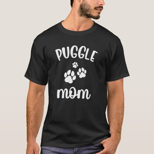 Puggle Mom Cute Dog T Shirt (Framsida)