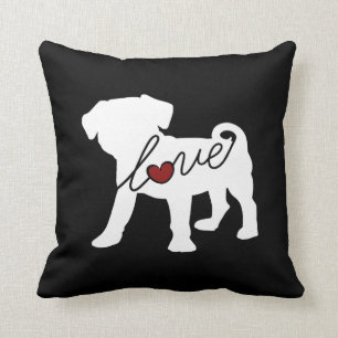 Puggle (mops/Beagle) kärlek Kudde