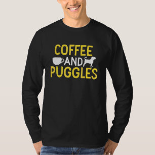 Puggle Och Kaffe Grafisk Kvinnor Män Barn Puggle T Shirt