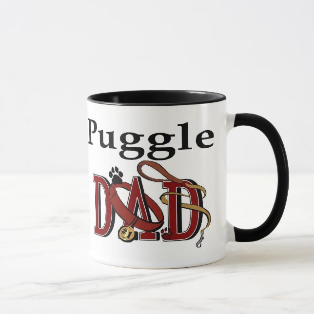 Puggle Pappa-gåvor Mugg (Höger)