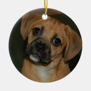 Puggle prydnad 2 julgransprydnad keramik