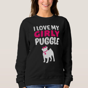 Puggle Pug Beagle Girl Hund Girly Gender Reveal Cu T Shirt