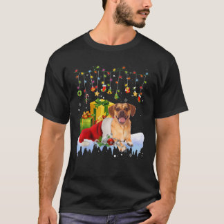 Puggle Santa Hat jul Ljus jul Pajama T Shirt