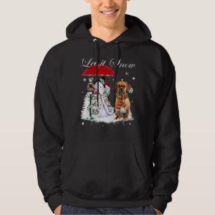 Puggle Santa Hund jul Snögubbe Julafton Pajama Hoodie
