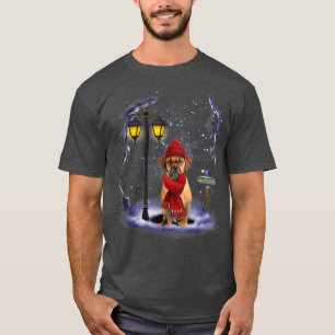 Puggle Santa Snö Julljus Winter Pajama T Shirt