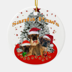 Puggle Santa tassprydnad Julgransprydnad Keramik