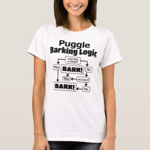 Puggle som skäller logik t shirt