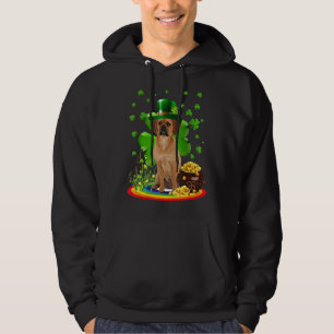 Puggle St patricks day Irish Shamrock Hund Kärlek Hoodie