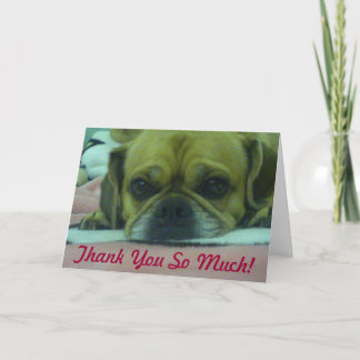 PUGGLE Tack så mycket för hälsningskortet Kort