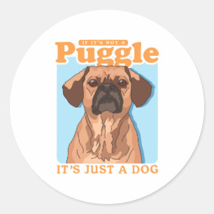 Puggles Hundägare Det är en Puggle kopia Runt Klistermärke