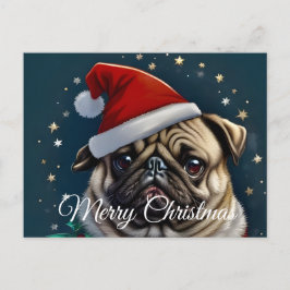 Puggy Claus Collection Helg Vykort