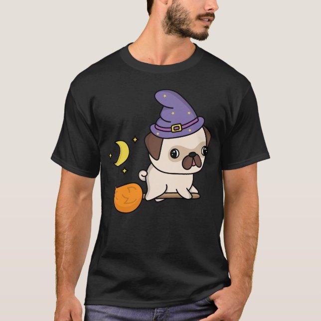 Puggy-häxa-tröja T Shirt (Framsida)