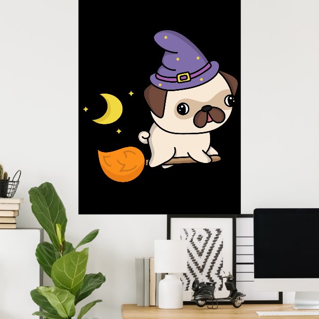 Puggy Häxaffisch Poster (Hemmakontoret)