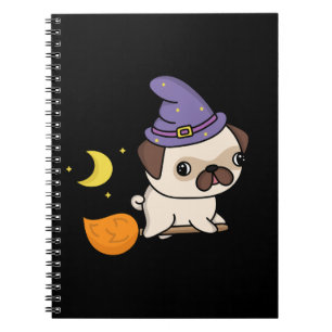 Puggy Witch Foto Anteckningsbok