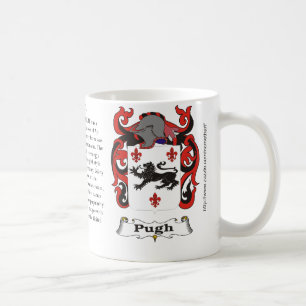 Pugh ursprung som är menande och vapenskölden kaffemugg