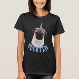 Pugicorn Cute Pug och Unicorn Älskare T-shirt