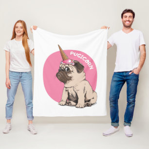 Pugicorn Fleecefilt