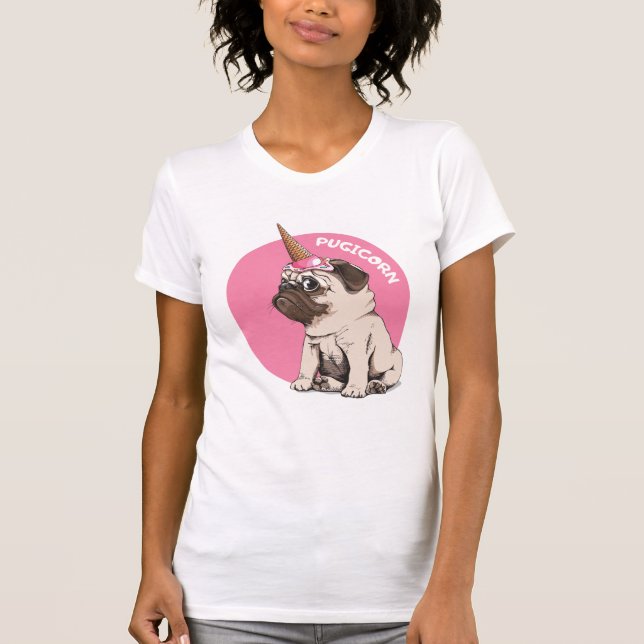 Pugicorn T Shirt (Framsida)
