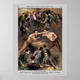 Pugilistic polisGazetteaffisch Poster