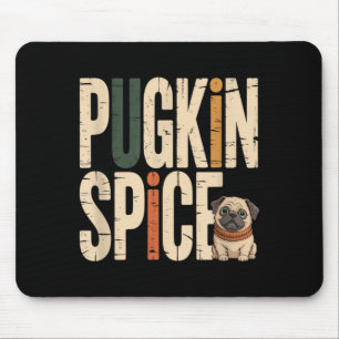 Pugkin Krydda Rolig Söt Pug Höst Pumpa Älskare Musmatta