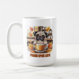 Pugkin Kryddat Latte – Sött Höst Pug Koffeidesign Kaffemugg