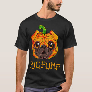Pugkin Pug Pumpa Halloween Thanksgiving Män Kvinno T Shirt