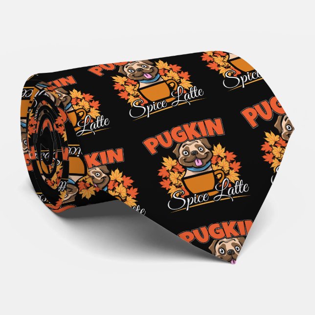 Pugkin Spice Latte - Pug Hund Pumpkin Pun Slips (Rullad)