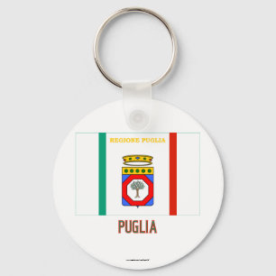 Puglia flagga med namn nyckelring