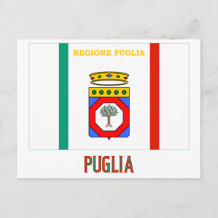 Puglia flagga med namn vykort